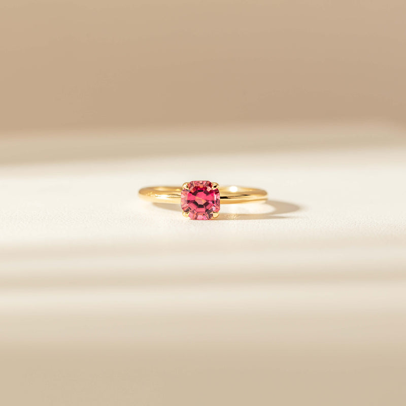 18ct Yellow Gold .90ct Pink Tourmaline Mini Octavia Ring-Ring-Walker & Hall