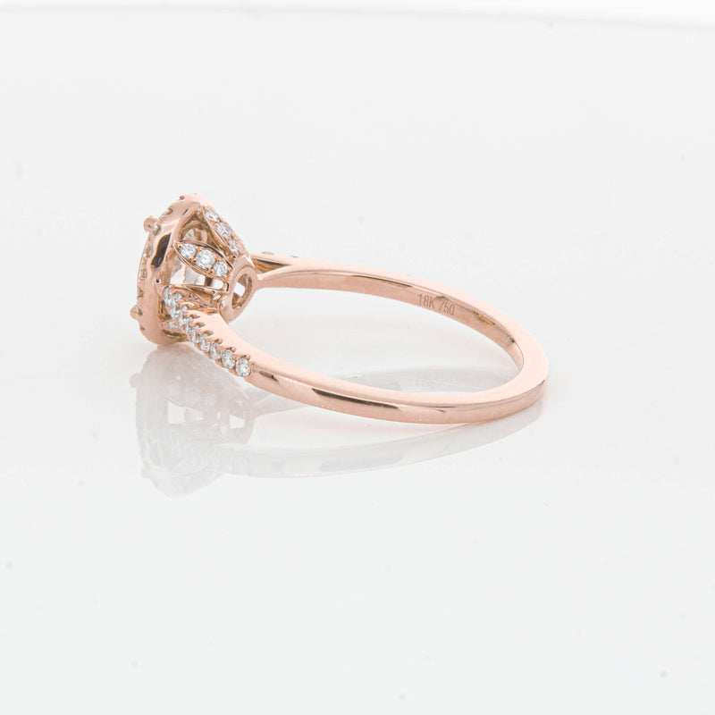 18ct Rose Gold .64ct Morganite & Diamond Mini Sierra Ring-Ring-Walker & Hall