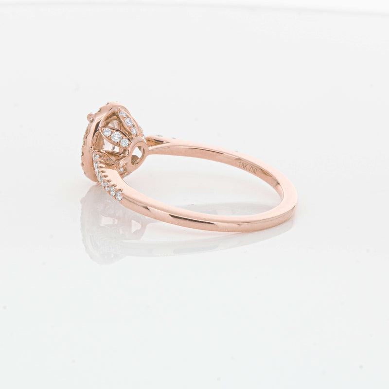 18ct Rose Gold .64ct Morganite & Diamond Mini Sierra Ring-Ring-Walker & Hall