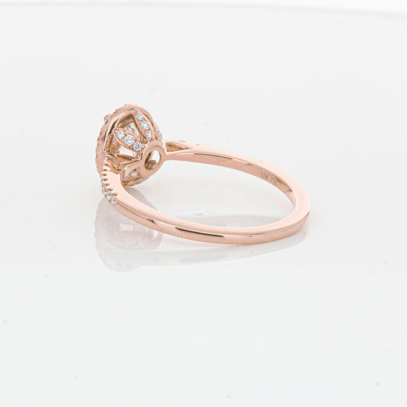 18ct Rose Gold .64ct Morganite & Diamond Mini Sierra Ring-Ring-Walker & Hall