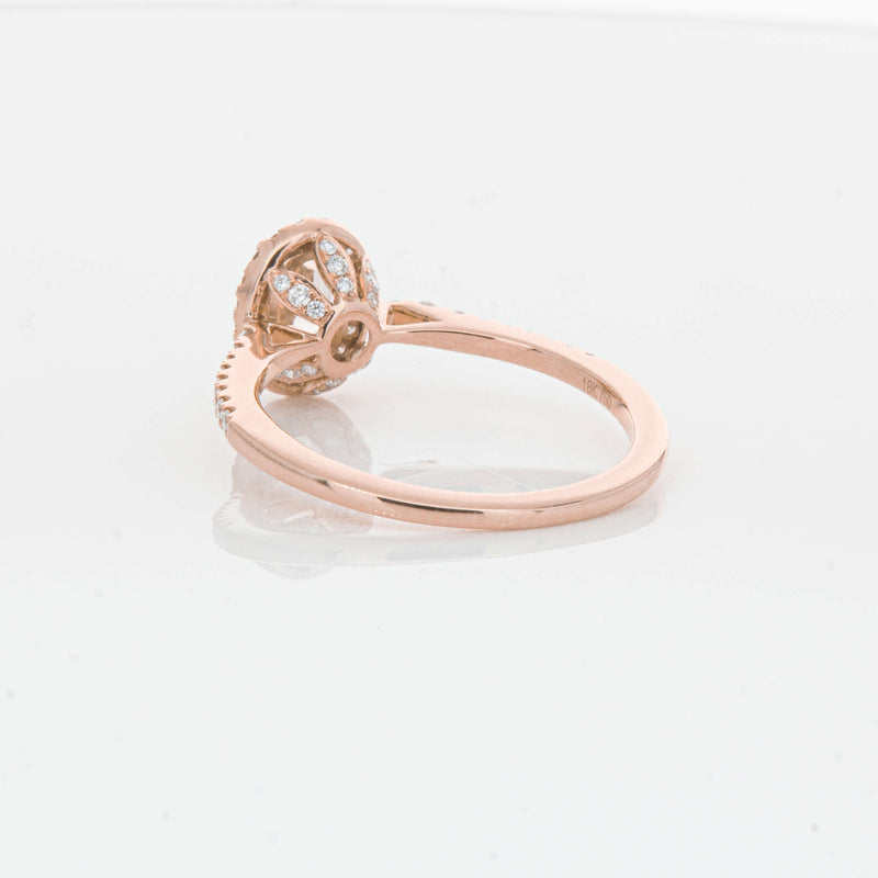 18ct Rose Gold .64ct Morganite & Diamond Mini Sierra Ring-Ring-Walker & Hall