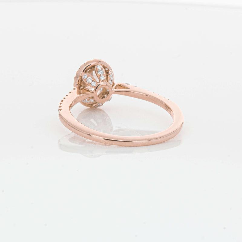 18ct Rose Gold .64ct Morganite & Diamond Mini Sierra Ring-Ring-Walker & Hall