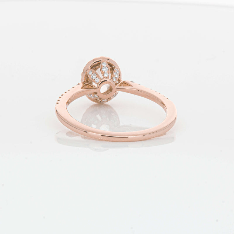 18ct Rose Gold .64ct Morganite & Diamond Mini Sierra Ring-Ring-Walker & Hall