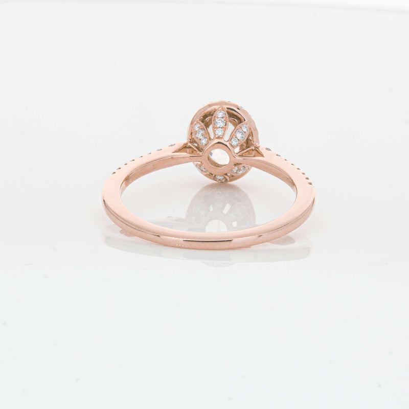 18ct Rose Gold .64ct Morganite & Diamond Mini Sierra Ring-Ring-Walker & Hall