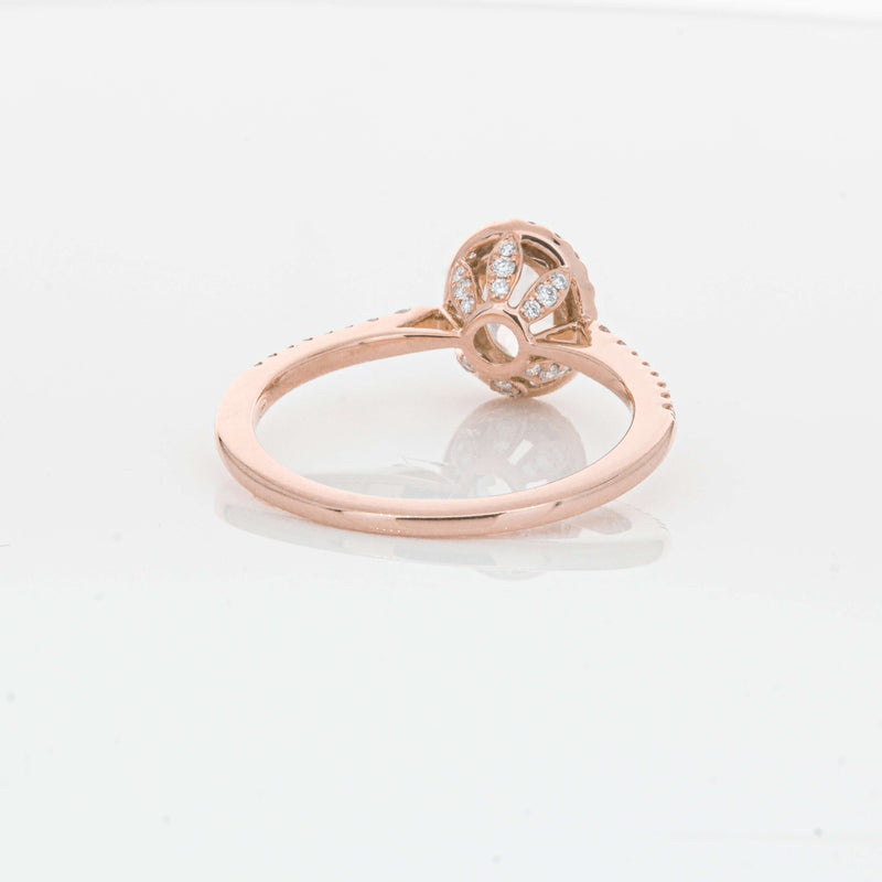 18ct Rose Gold .64ct Morganite & Diamond Mini Sierra Ring-Ring-Walker & Hall