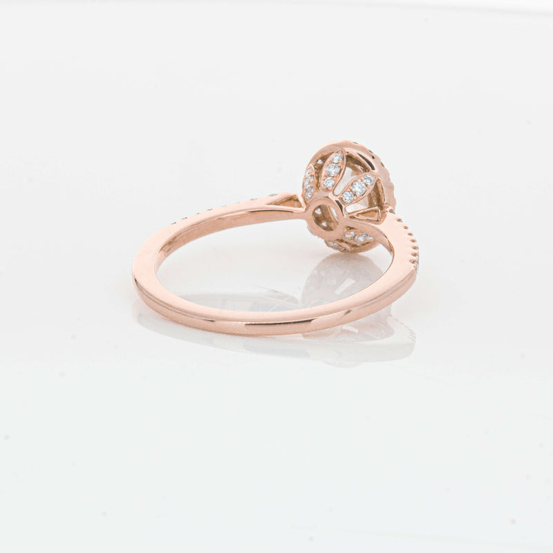 18ct Rose Gold .64ct Morganite & Diamond Mini Sierra Ring-Ring-Walker & Hall