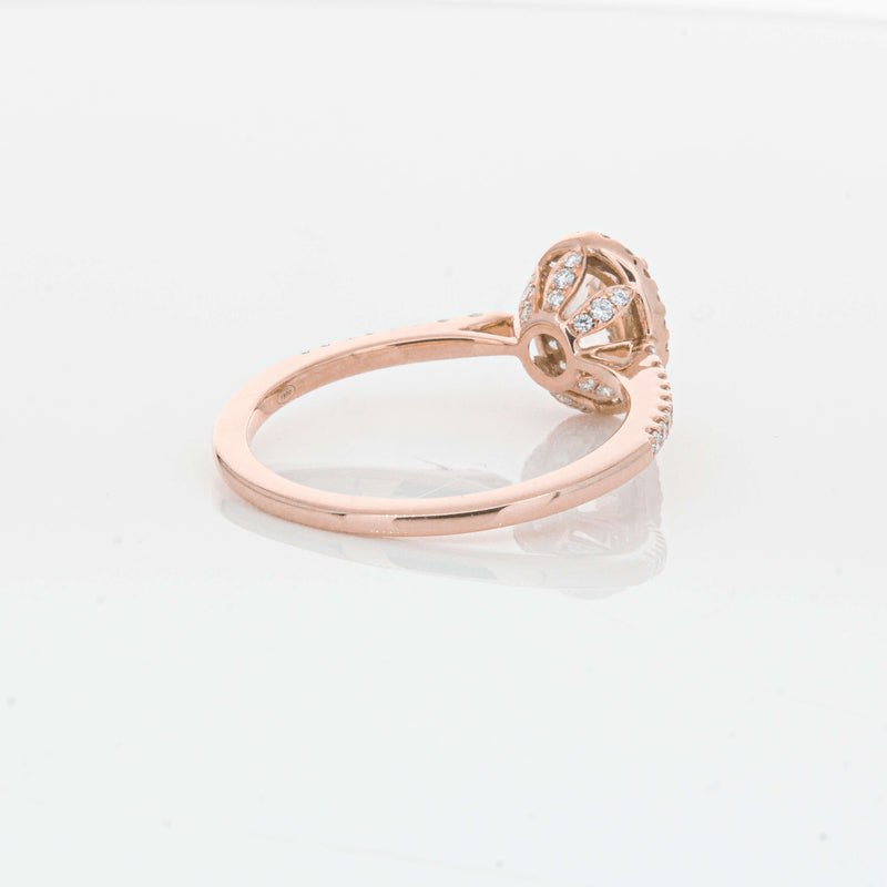18ct Rose Gold .64ct Morganite & Diamond Mini Sierra Ring-Ring-Walker & Hall