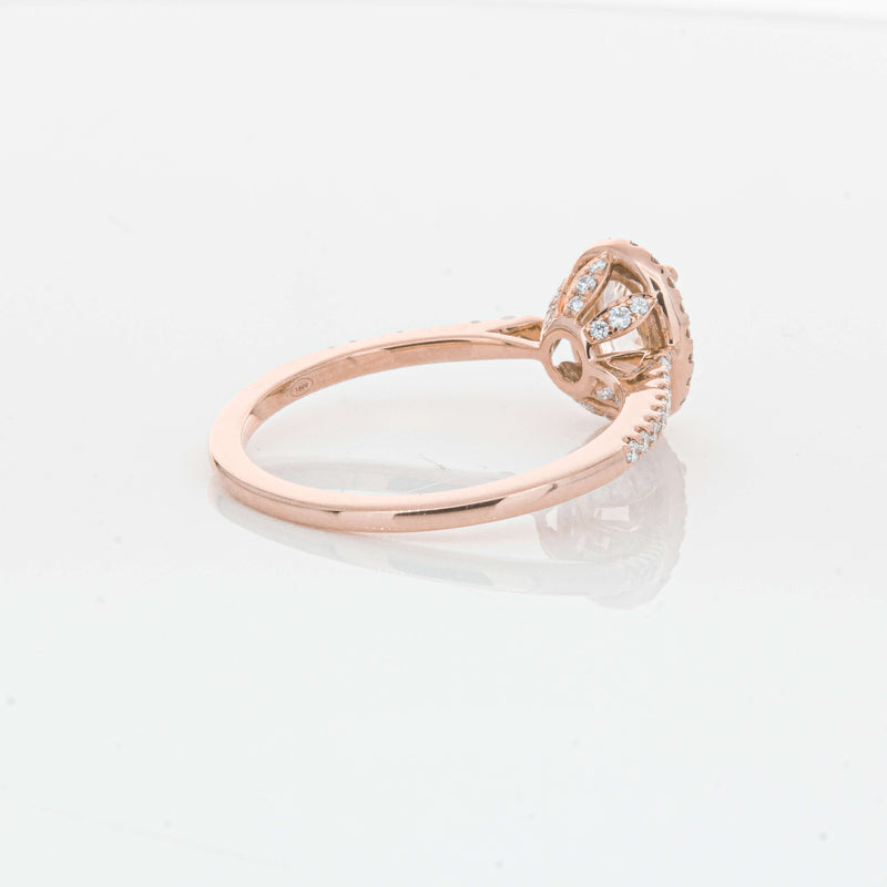 18ct Rose Gold .64ct Morganite & Diamond Mini Sierra Ring-Ring-Walker & Hall