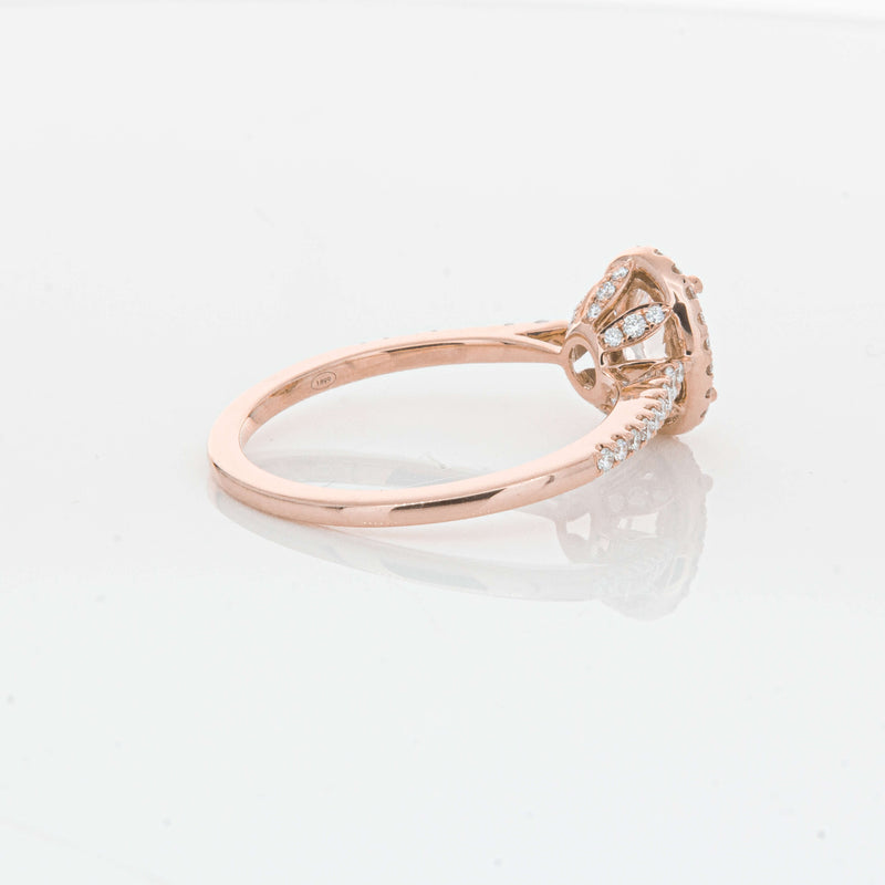 18ct Rose Gold .64ct Morganite & Diamond Mini Sierra Ring-Ring-Walker & Hall