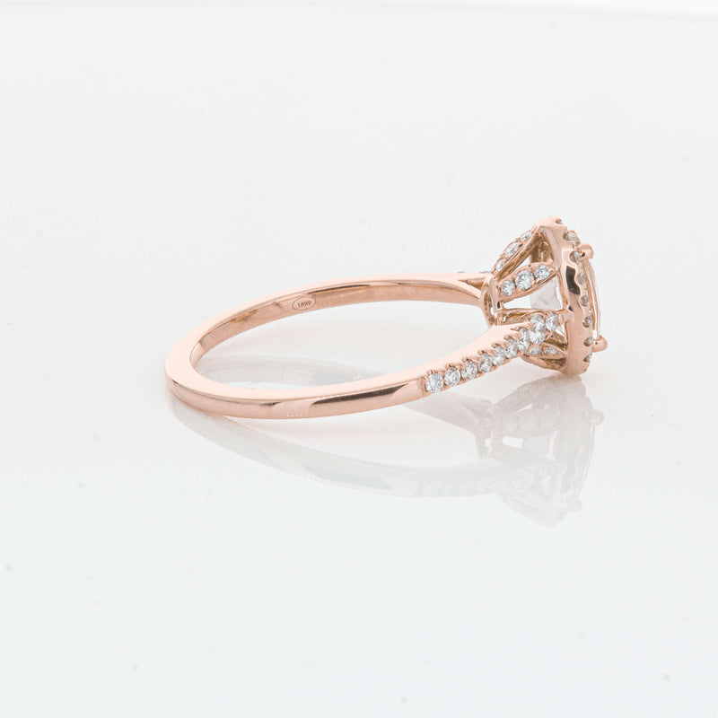 18ct Rose Gold .64ct Morganite & Diamond Mini Sierra Ring-Ring-Walker & Hall