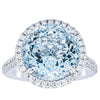 18ct White Gold 6.38ct Aquamarine & Diamond Sierra Ring-Ring-Walker & Hall