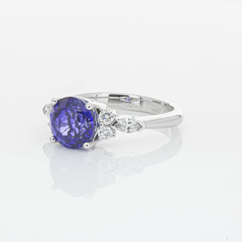 18ct White Gold 3.03ct Sapphire & Diamond Oriana Ring-Ring-Walker & Hall