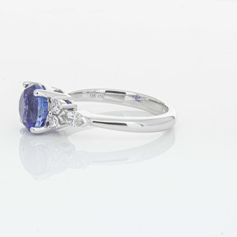 18ct White Gold 3.03ct Sapphire & Diamond Oriana Ring-Ring-Walker & Hall