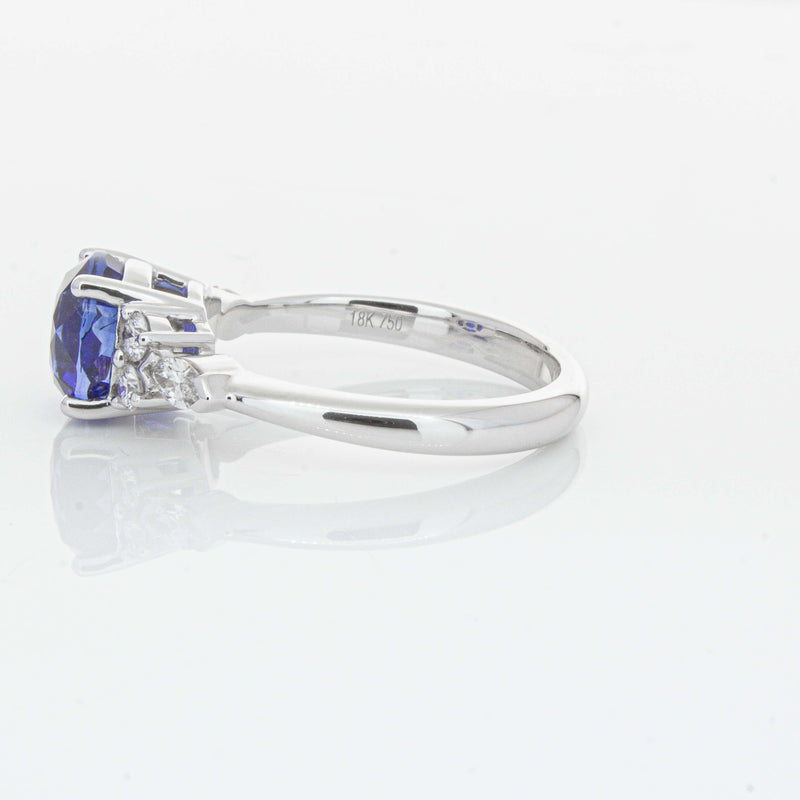 18ct White Gold 3.03ct Sapphire & Diamond Oriana Ring-Ring-Walker & Hall