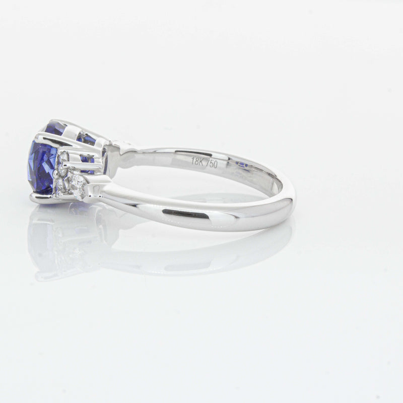 18ct White Gold 3.03ct Sapphire & Diamond Oriana Ring-Ring-Walker & Hall