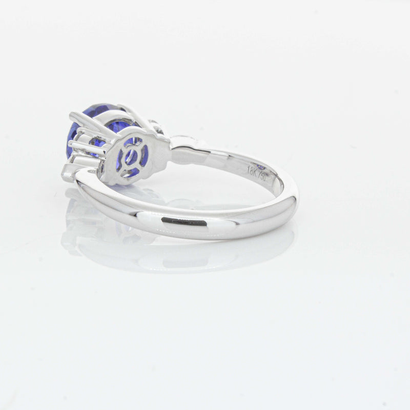 18ct White Gold 3.03ct Sapphire & Diamond Oriana Ring-Ring-Walker & Hall