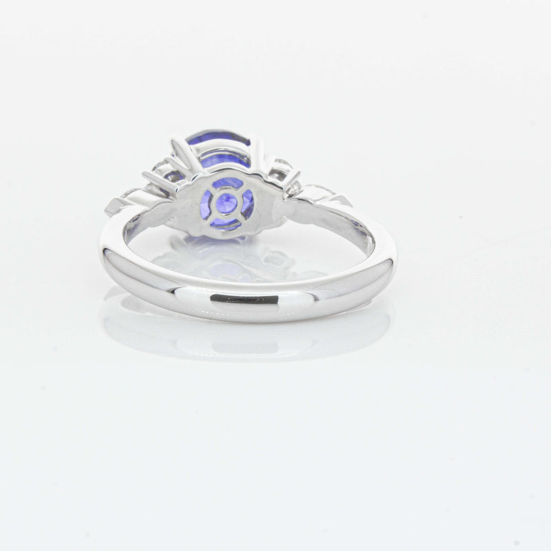 18ct White Gold 3.03ct Sapphire & Diamond Oriana Ring-Ring-Walker & Hall