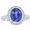 18ct White Gold 3.64ct Tanzanite & Diamond Dulce Ring-Ring-Walker & Hall