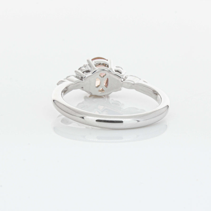 18ct White Gold 1.06ct Pink Sapphire & Diamond Oriana Ring-Ring-Walker & Hall