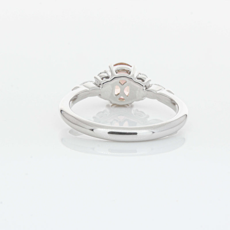 18ct White Gold 1.06ct Pink Sapphire & Diamond Oriana Ring-Ring-Walker & Hall