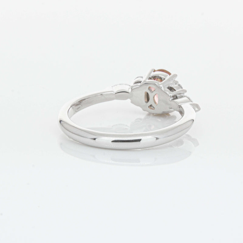 18ct White Gold 1.06ct Pink Sapphire & Diamond Oriana Ring-Ring-Walker & Hall