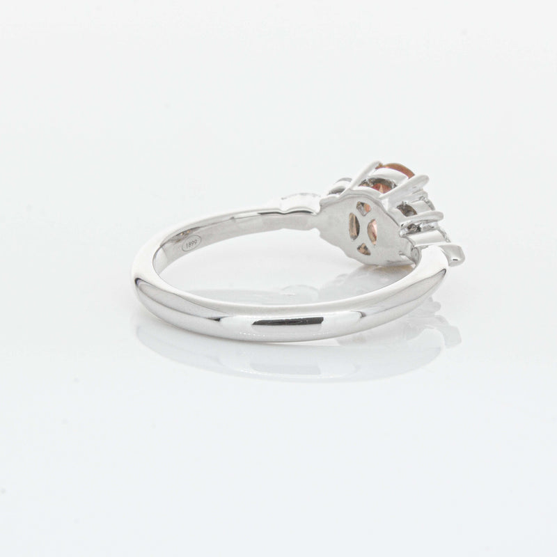 18ct White Gold 1.06ct Pink Sapphire & Diamond Oriana Ring-Ring-Walker & Hall