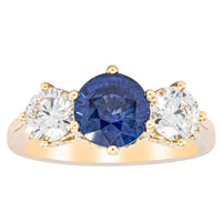 18ct Yellow Gold 2.04ct Sapphire & Diamond Coronado Ring-Ring-Walker & Hall