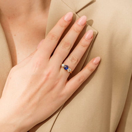 18ct Yellow Gold 2.04ct Sapphire & Diamond Coronado Ring-Ring-Walker & Hall