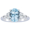 18ct White Gold 1.90ct Aquamarine & Diamond Oriana Ring-Ring-Walker & Hall