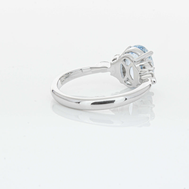 18ct White Gold 1.90ct Aquamarine & Diamond Oriana Ring-Ring-Walker & Hall