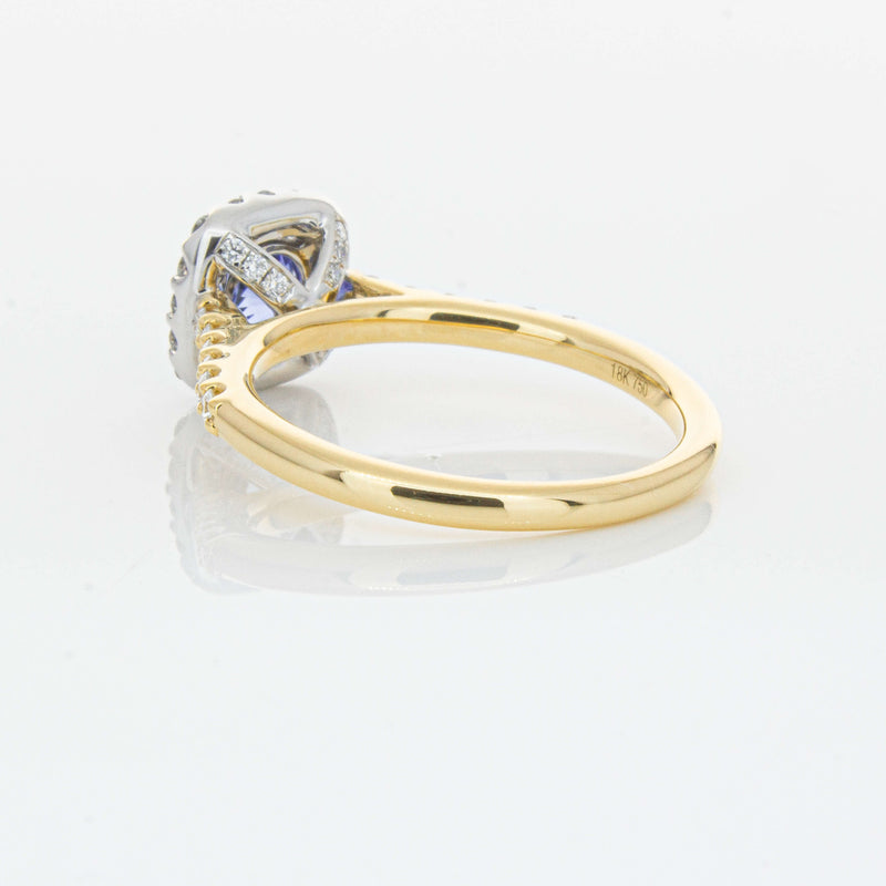18ct Yellow Gold .83ct Sapphire & Diamond Manhattan Ring-Ring-Walker & Hall
