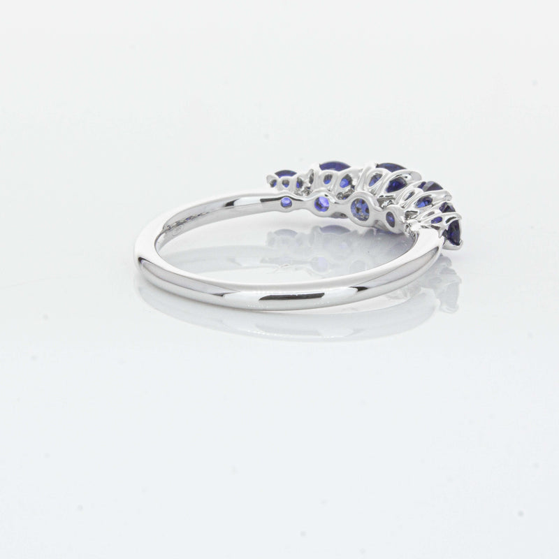 18ct White Gold Five Stone Sapphire Octavia Ring-Ring-Walker & Hall