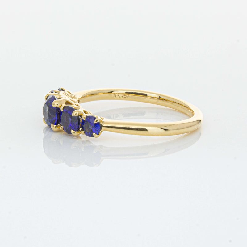 18ct Yellow Gold Five Stone Sapphire Octavia Ring-Ring-Walker & Hall