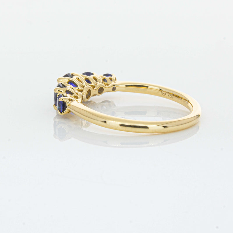 18ct Yellow Gold Five Stone Sapphire Octavia Ring-Ring-Walker & Hall