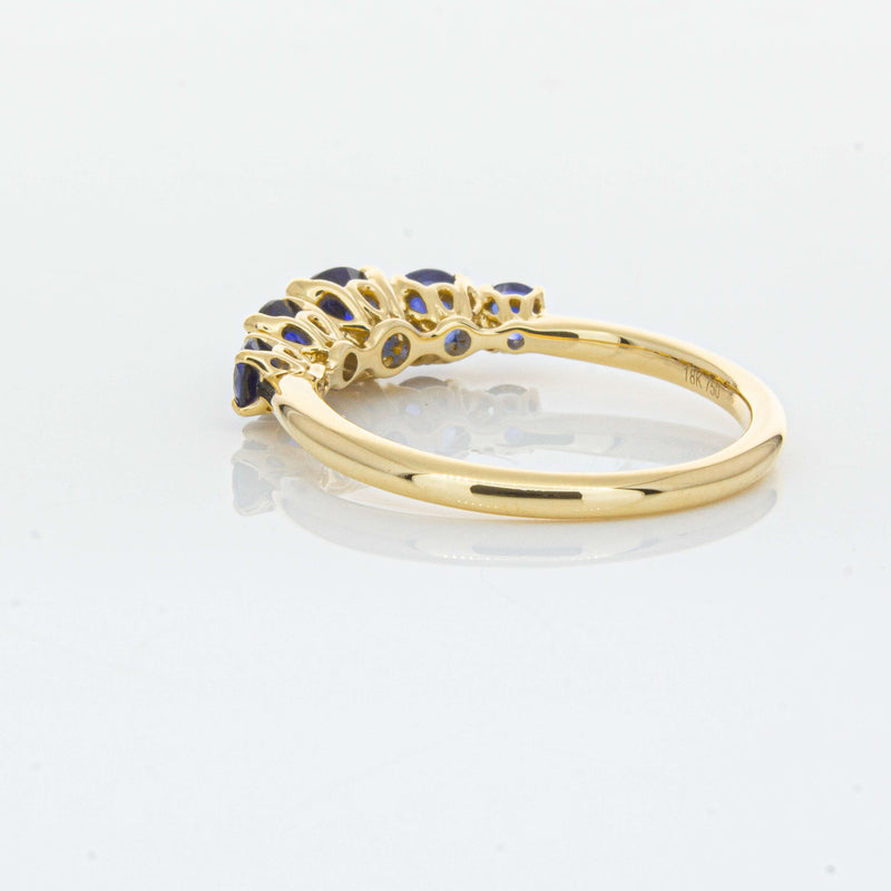 18ct Yellow Gold Five Stone Sapphire Octavia Ring-Ring-Walker & Hall