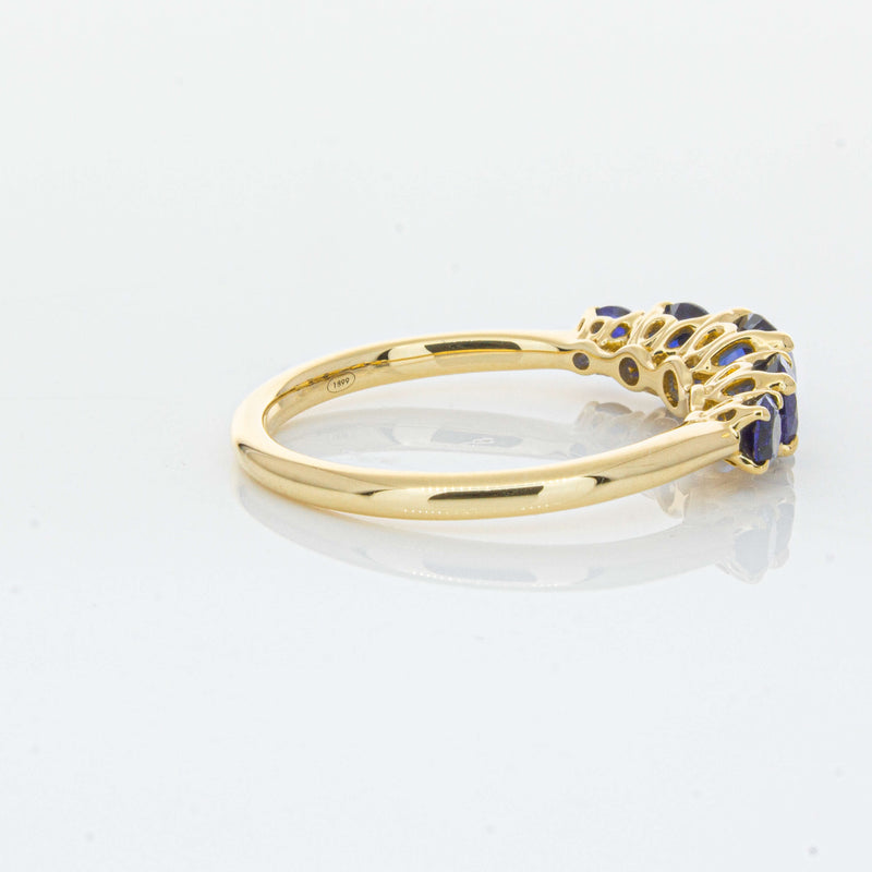 18ct Yellow Gold Five Stone Sapphire Octavia Ring-Ring-Walker & Hall