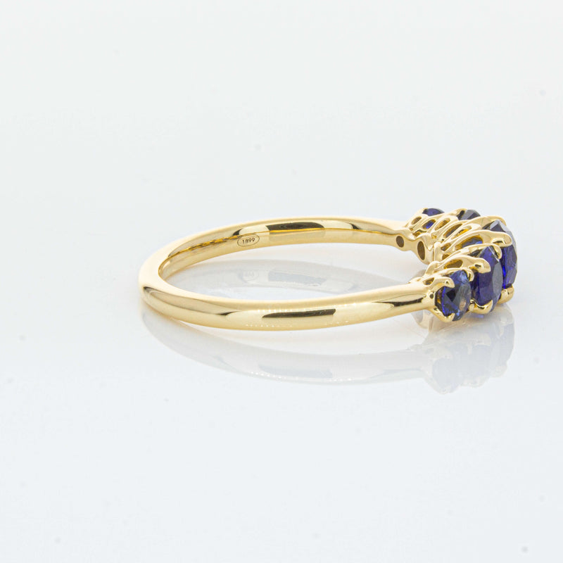 18ct Yellow Gold Five Stone Sapphire Octavia Ring-Ring-Walker & Hall