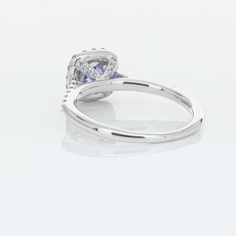 18ct White Gold 1.05ct Sapphire & Diamond Manhattan Ring-Ring-Walker & Hall