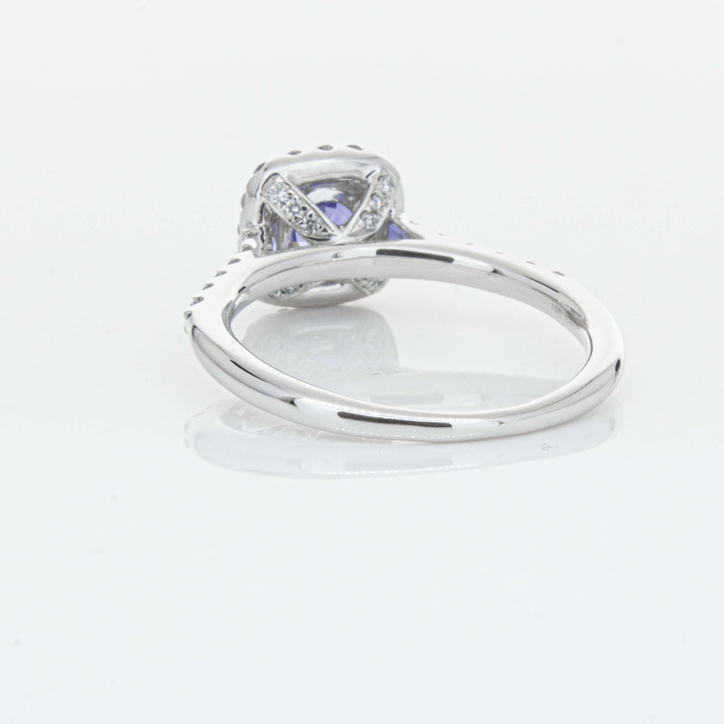 18ct White Gold 1.05ct Sapphire & Diamond Manhattan Ring-Ring-Walker & Hall