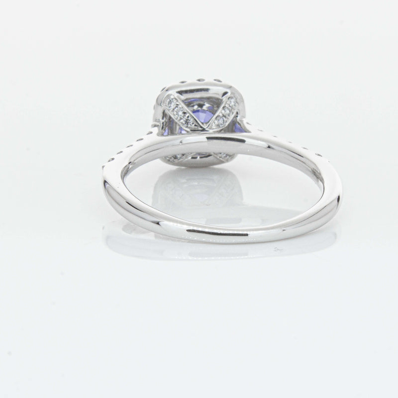 18ct White Gold 1.05ct Sapphire & Diamond Manhattan Ring-Ring-Walker & Hall