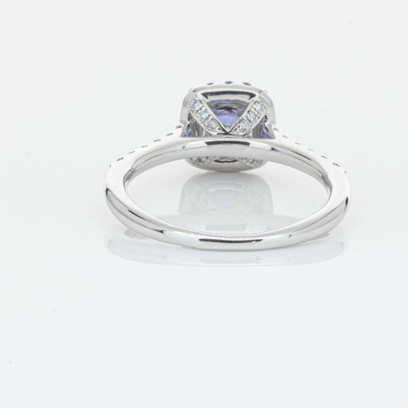 18ct White Gold 1.05ct Sapphire & Diamond Manhattan Ring-Ring-Walker & Hall