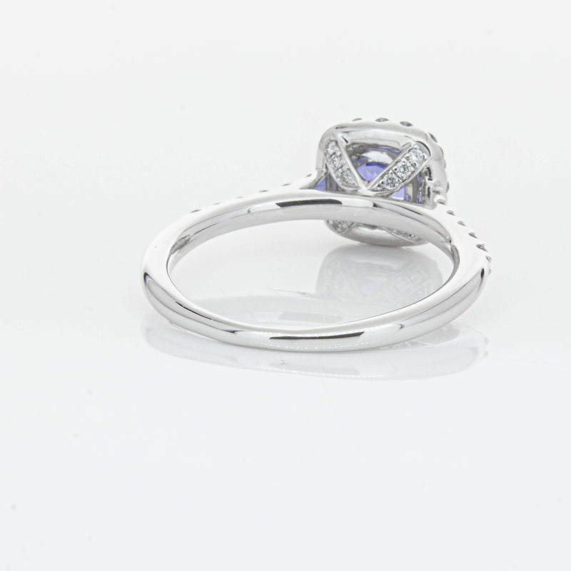 18ct White Gold 1.05ct Sapphire & Diamond Manhattan Ring-Ring-Walker & Hall