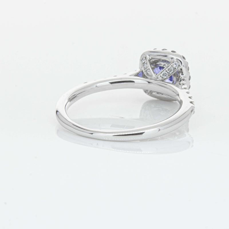 18ct White Gold 1.05ct Sapphire & Diamond Manhattan Ring-Ring-Walker & Hall