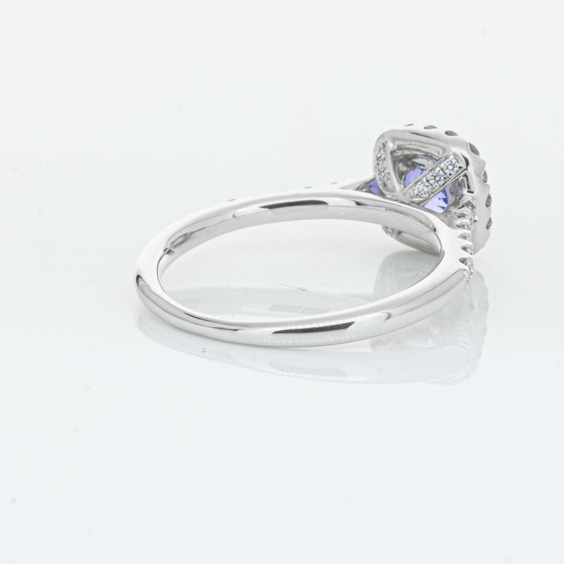 18ct White Gold 1.05ct Sapphire & Diamond Manhattan Ring-Ring-Walker & Hall