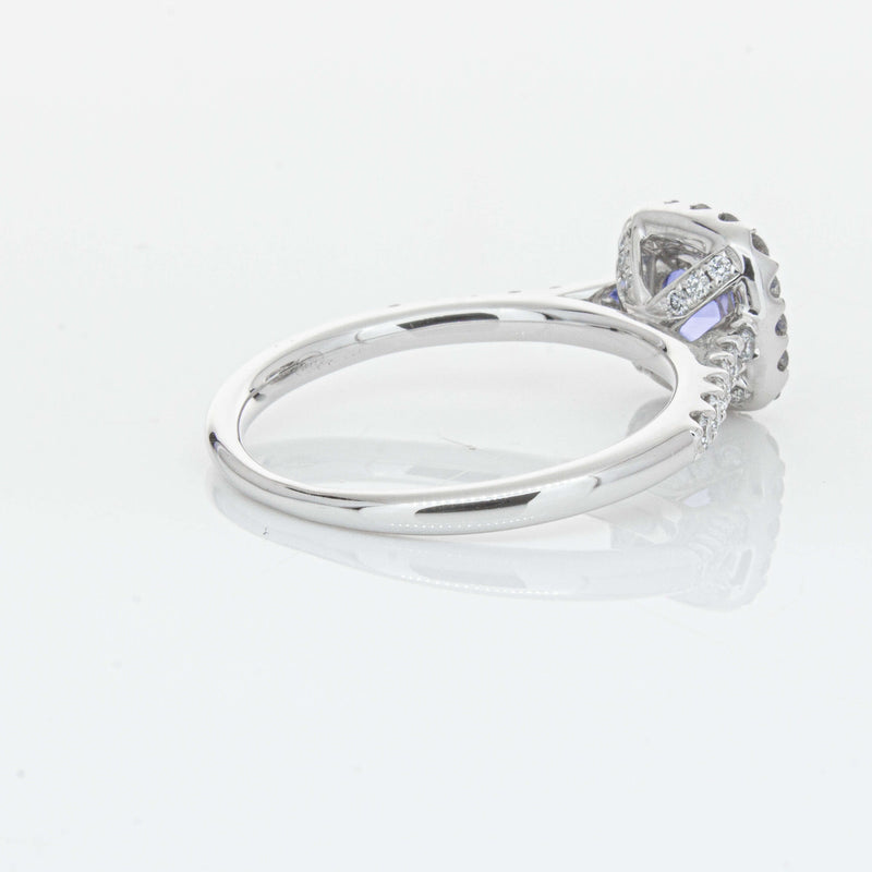 18ct White Gold 1.05ct Sapphire & Diamond Manhattan Ring-Ring-Walker & Hall