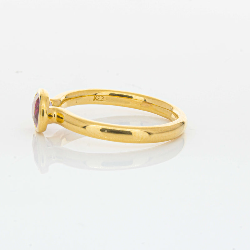 Deja Vu 22ct Yellow Gold 1.07ct Ruby Ring-Ring-Walker & Hall