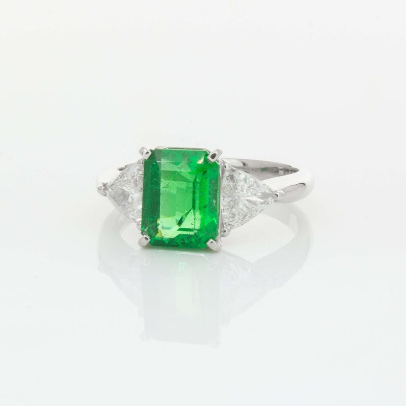 Deja Vu Platinum 2.03ct Emerald & Diamond Ring-Ring-Walker & Hall
