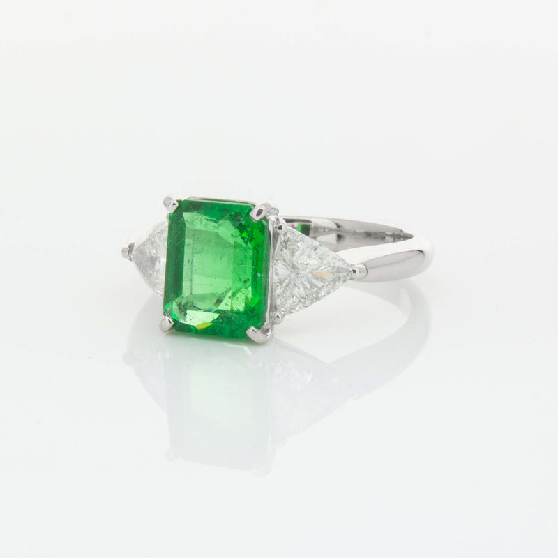 Deja Vu Platinum 2.03ct Emerald & Diamond Ring-Ring-Walker & Hall
