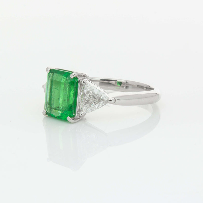 Deja Vu Platinum 2.03ct Emerald & Diamond Ring-Ring-Walker & Hall