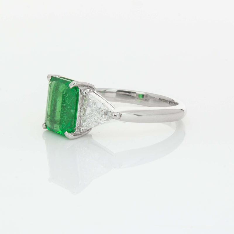Deja Vu Platinum 2.03ct Emerald & Diamond Ring-Ring-Walker & Hall